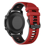 Red/Black Breathable Silicone® Strap | For 20mm Huawei & Amazfit Smartwatches