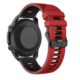 Red/Black Breathable Silicone® Strap | For 22mm Huawei & Amazfit Smartwatches