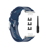 Huawei Watch Fit Strap | Blue Patterned Nylon