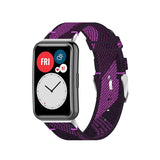 Huawei Watch Fit Strap | Purple Patterned Nylon