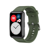 Huawei Watch Fit Strap | Army Green Plain Silicone