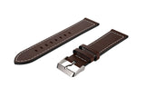 Coffee Stitched Leather Strap | For 22mm Huawei & Amazfit Smartwatches