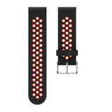 Black/Red Silicone Sports® Strap | For 20mm Huawei & Amazfit Smartwatches