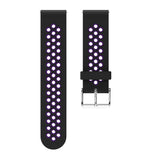 Black/Purple Silicone Sports® Strap | For 20mm Huawei & Amazfit Smartwatches