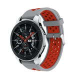 Grey/Red Silicone Sports® Strap | For 22mm Huawei & Amazfit Smartwatches