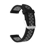 Black/Grey Silicone Sports® Strap | For 20mm Huawei & Amazfit Smartwatches