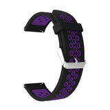 Black/Purple Silicone Sports® Strap | For 22mm Huawei & Amazfit Smartwatches