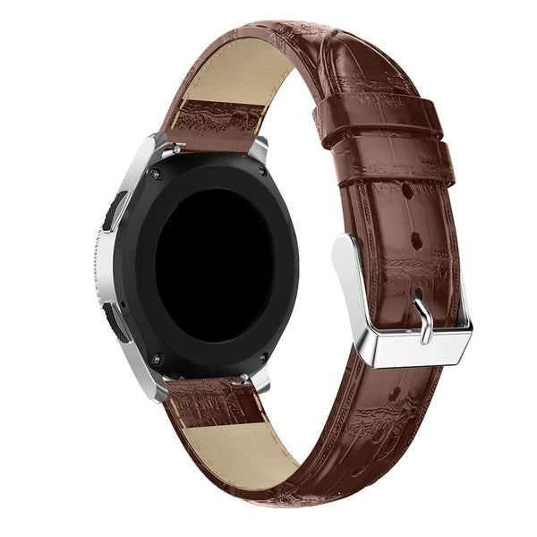 Brown Smooth Leather Strap | For 22mm Huawei & Amazfit Smartwatches