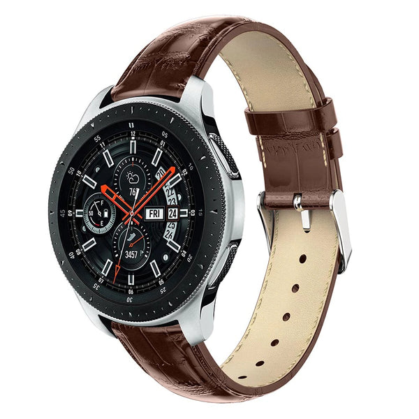 Brown Smooth Leather Strap | For 22mm Huawei & Amazfit Smartwatches
