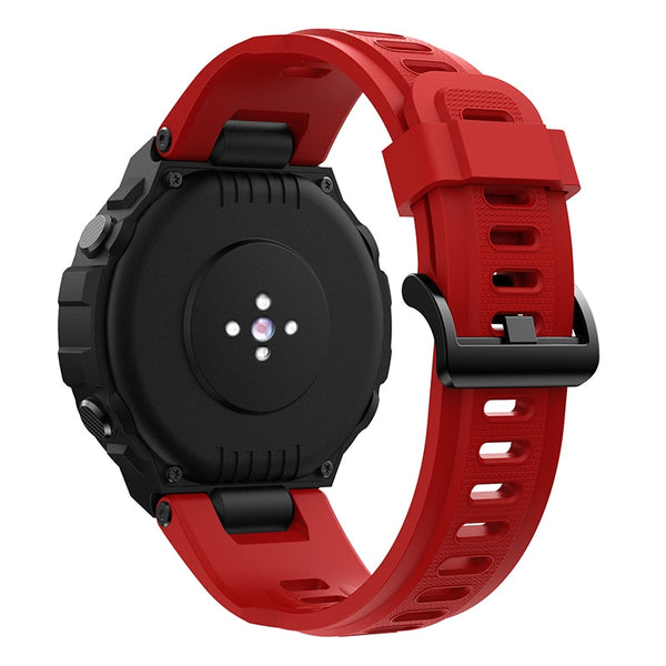 Amazfit T-Rex Strap/Band | Lava Red Plain Silicone