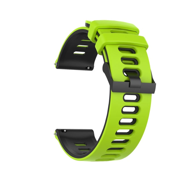 Green/Black Breathable Silicone® Strap | For 20mm Huawei & Amazfit Smartwatches