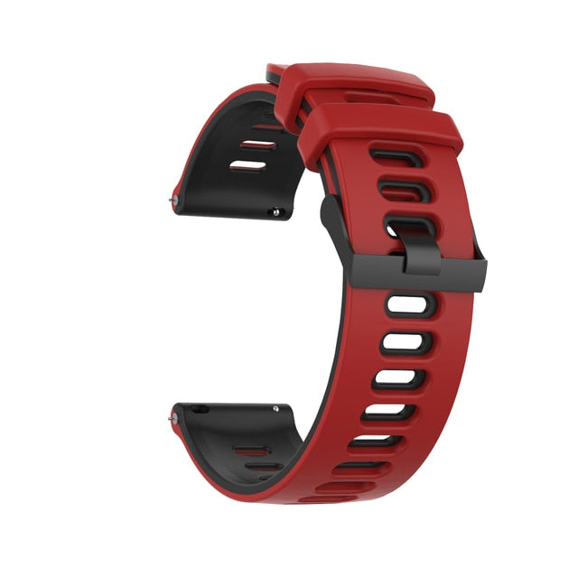 Red/Black Breathable Silicone® Strap | For 22mm Huawei & Amazfit Smartwatches