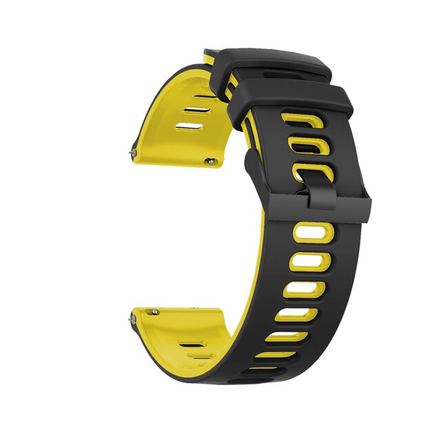 Black/Yellow Breathable Silicone® Strap | For 20mm Huawei & Amazfit Smartwatches