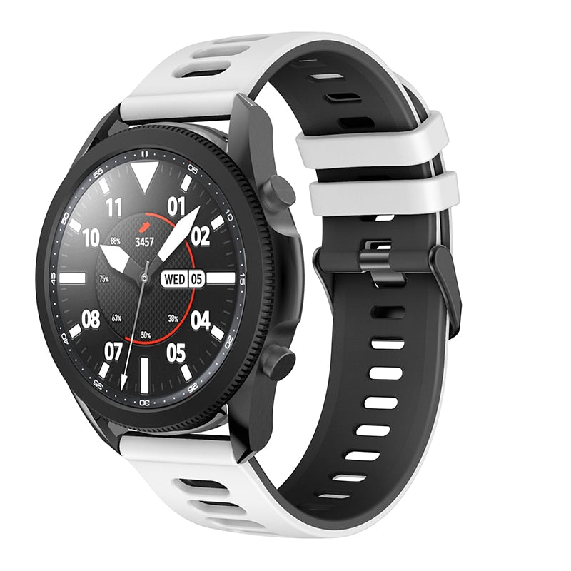 White/Black Breathable Silicone® Strap | 22mm