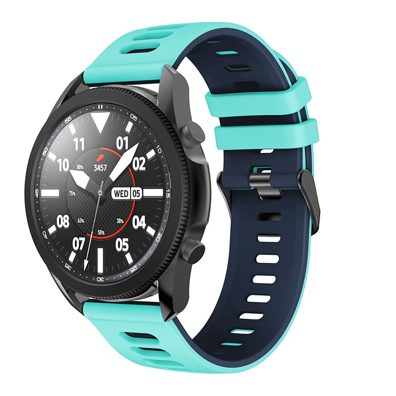Mint Green/Blue Breathable Silicone® Strap | For 20mm Huawei & Amazfit Smartwatches