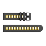 Black/Yellow Breathable Silicone® Strap | For 20mm Huawei & Amazfit Smartwatches