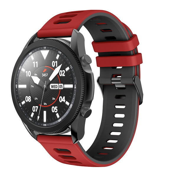 Red/Black Breathable Silicone® Strap | For 22mm Huawei & Amazfit Smartwatches