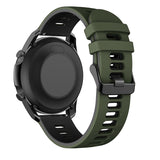 Army Green/Black Breathable Silicone® Strap | For 22mm Huawei & Amazfit Smartwatches