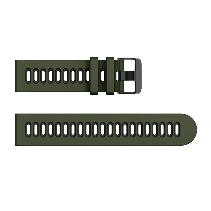 Army Green/Black Breathable Silicone® Strap