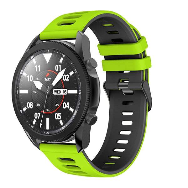Green/Black Breathable Silicone® Strap | For 22mm Huawei & Amazfit Smartwatches