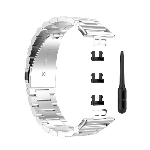 Huawei Watch Fit Strap | Silver Vintage Steel