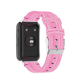 Huawei Watch Fit Strap | Pink Patterned Nylon