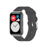 Huawei Watch Fit Strap | Plain Black Nylon