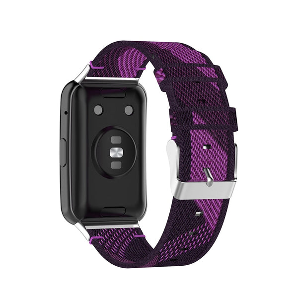 Huawei Watch Fit Strap | Purple Patterned Nylon