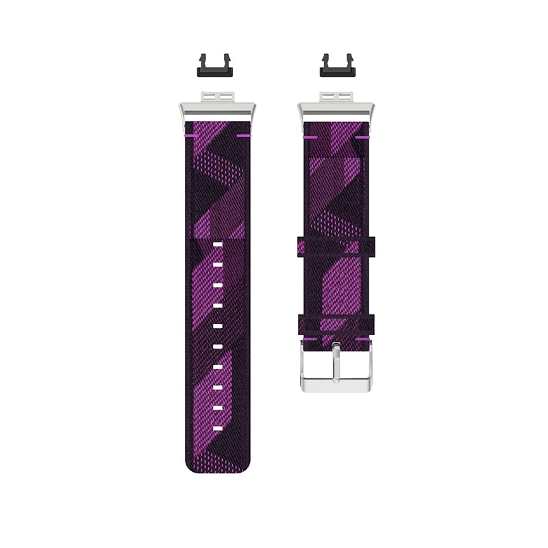 Huawei Watch Fit Strap | Purple Patterned Nylon