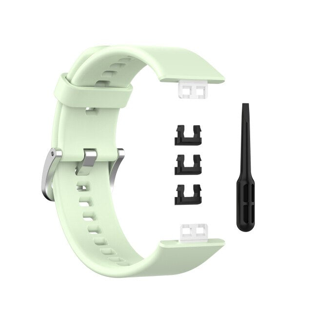 Huawei Watch Fit Strap | Light Green Plain Silicone