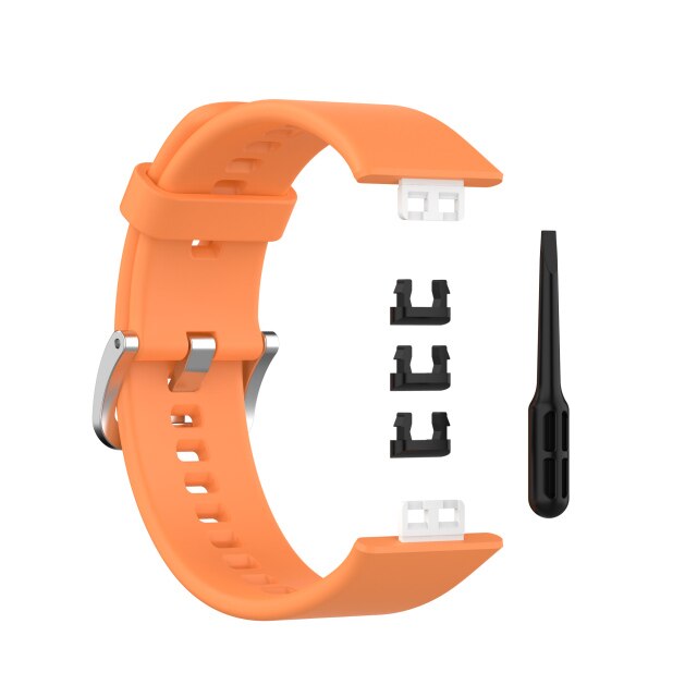 Huawei Watch Fit Strap | Orange Plain Silicone