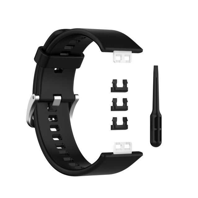 Huawei Watch Fit Strap | Black Plain Silicone