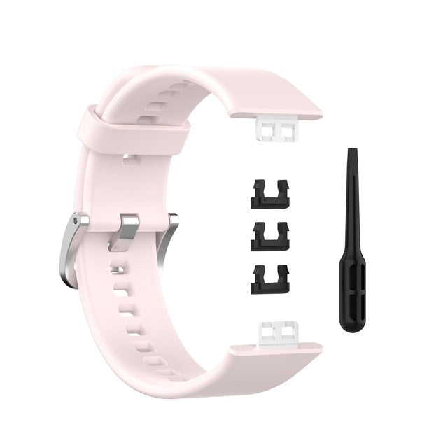 Huawei Watch Fit Strap | Light Pink Plain Silicone