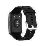 Huawei Watch Fit Strap | Black Plain Silicone