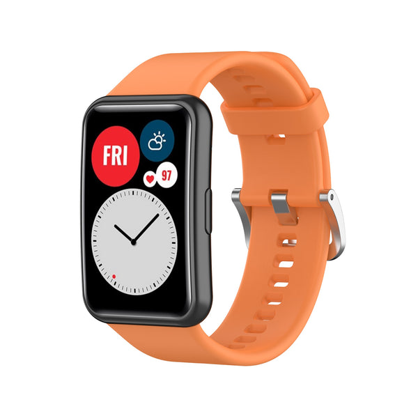 Huawei Watch Fit Strap | Orange Plain Silicone