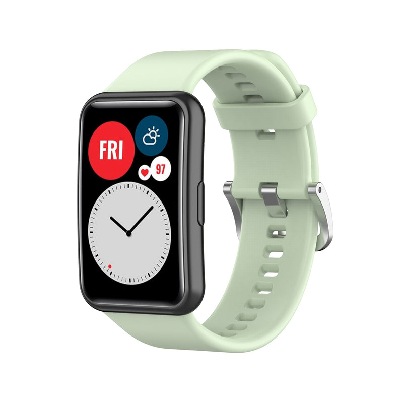 Huawei Watch Fit Strap | Light Green Plain Silicone