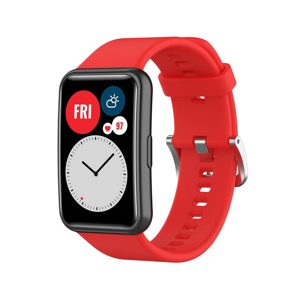 Huawei Watch Fit Strap | Red Plain Silicone