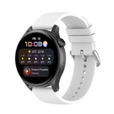 White Plain Silicone Strap | For 22mm Huawei & Amazfit Smartwatches