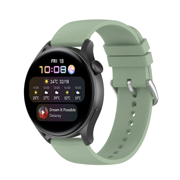 Sage Green Plain Silicone Strap | For 22mm Huawei & Amazfit Smartwatches