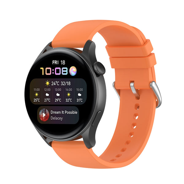 Orange Plain Silicone Strap | For 20mm Huawei & Amazfit Smartwatches