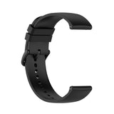 Black Plain Silicone Strap | For 20mm Huawei & Amazfit Smartwatches