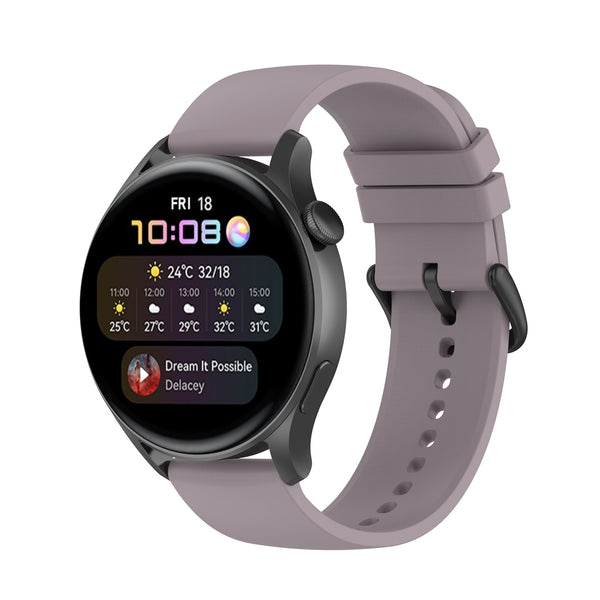 Mauve Plain Silicone Strap | For 22mm Huawei & Amazfit Smartwatches