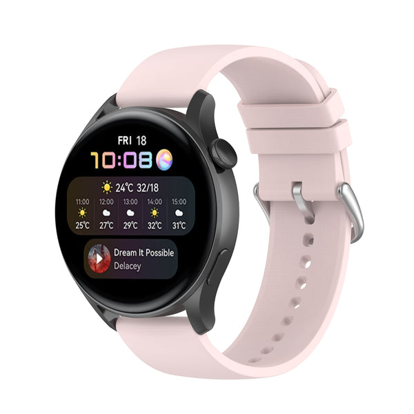 Light Pink Plain Silicone Strap | For 20mm Huawei & Amazfit Smartwatches