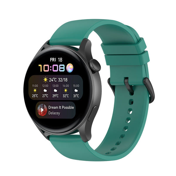 Green Plain Silicone Strap | For 20mm Huawei & Amazfit Smartwatches