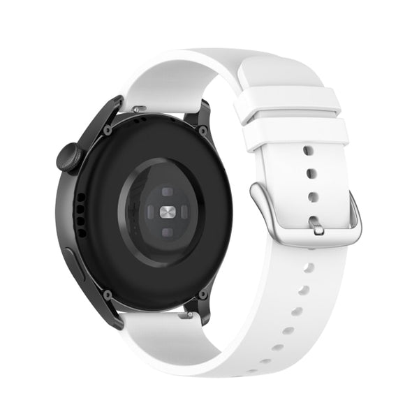 White Plain Silicone Strap | For 20mm Huawei & Amazfit Smartwatches