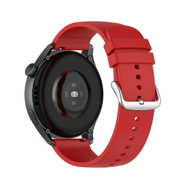 Red Plain Silicone Strap | For 22mm Huawei & Amazfit Smartwatches