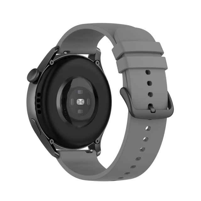 Grey Plain Silicone Strap | For 20mm Huawei & Amazfit Smartwatches