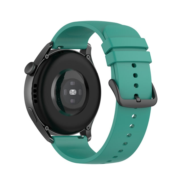 Green Plain Silicone Strap | For 20mm Huawei & Amazfit Smartwatches
