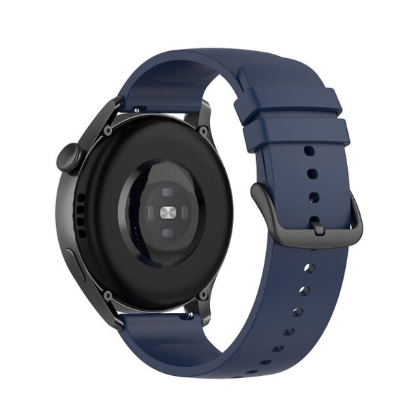 Navy Blue Plain Silicone Strap | For 22mm Huawei & Amazfit Smartwatches