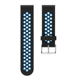 Black/Blue Silicone Sports® Strap | For 22mm Huawei & Amazfit Smartwatches